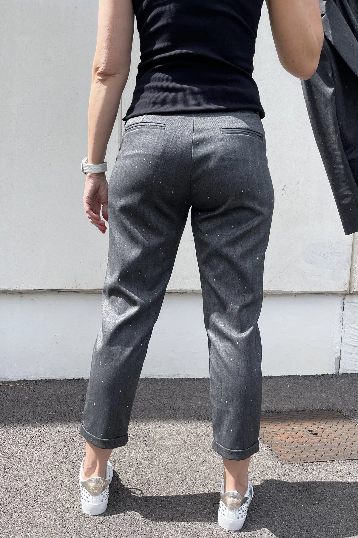 Pantalon Chino Imperial à rayures irisé Grigio