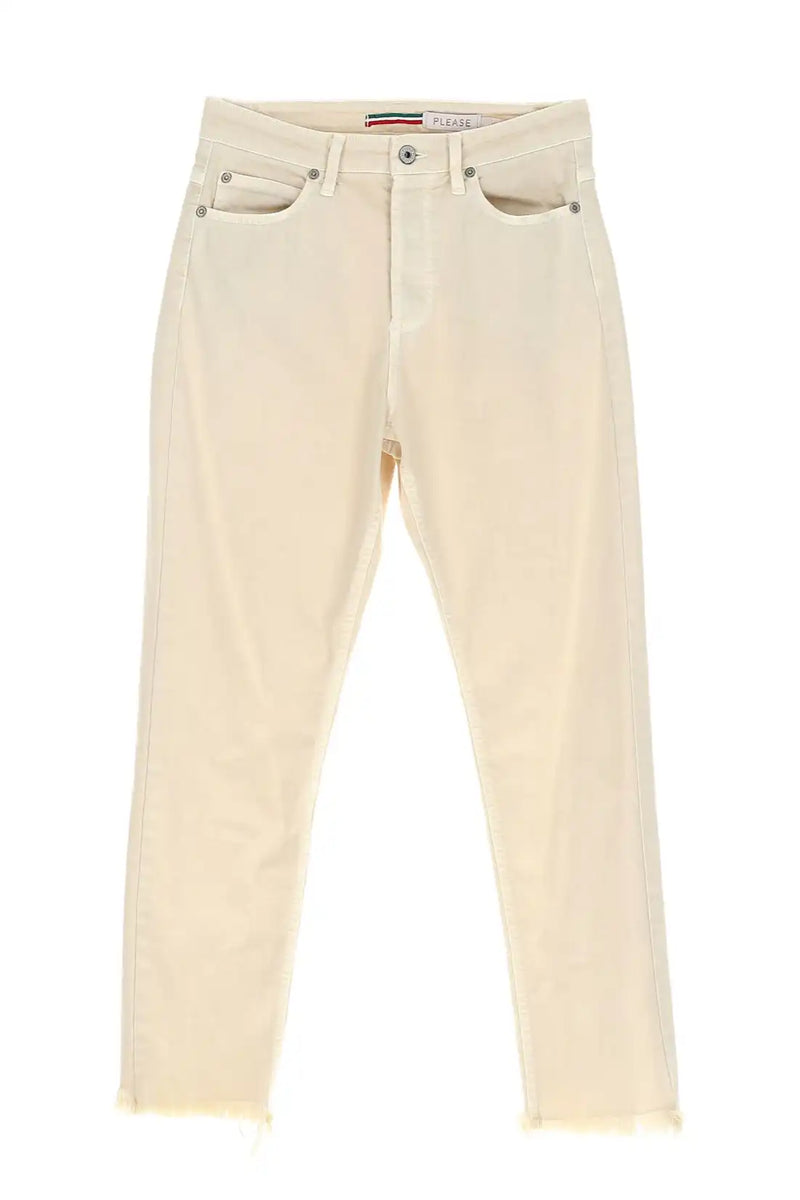 Pantalon Please effrangé Chalk