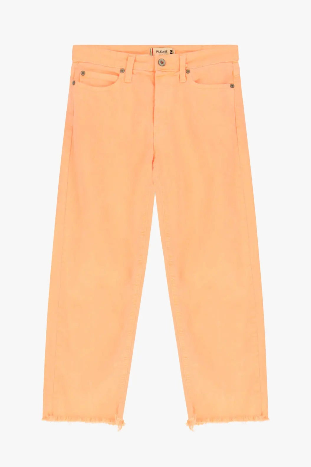 Jean Please effrangé Arancio Fluo
