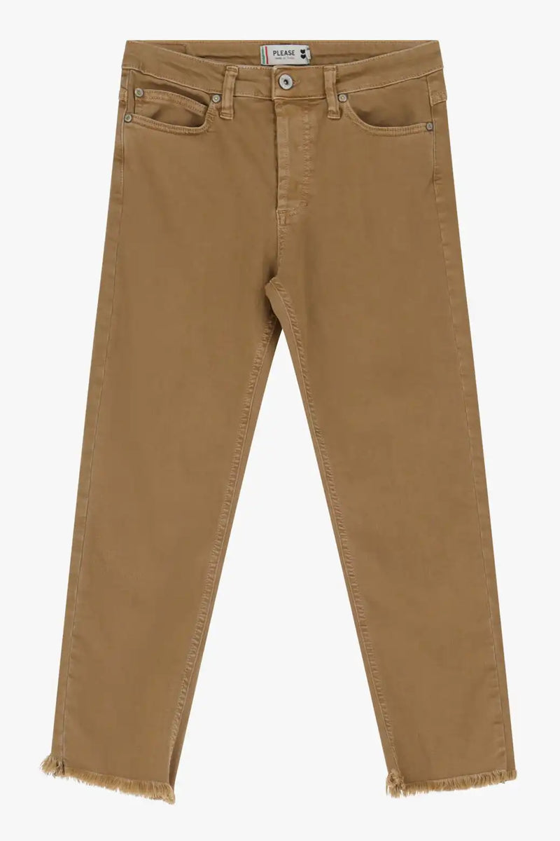 Jean Please effrangé Vintage Camel