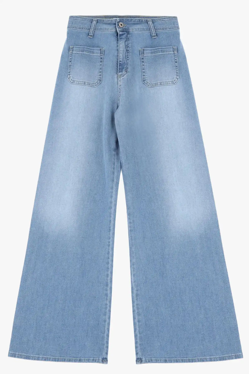 Jean large Please poches avants Blu Denim