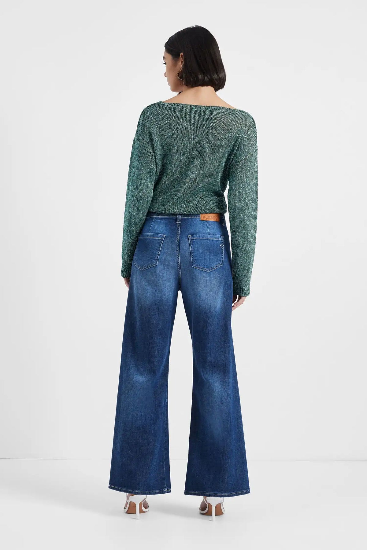 Jean large Please poches avants Blu Denim