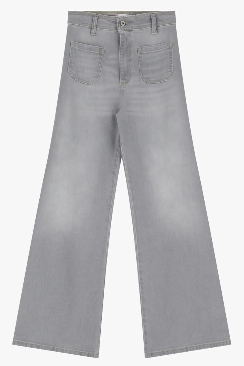 Jean large Please poches avants Grigio Denim