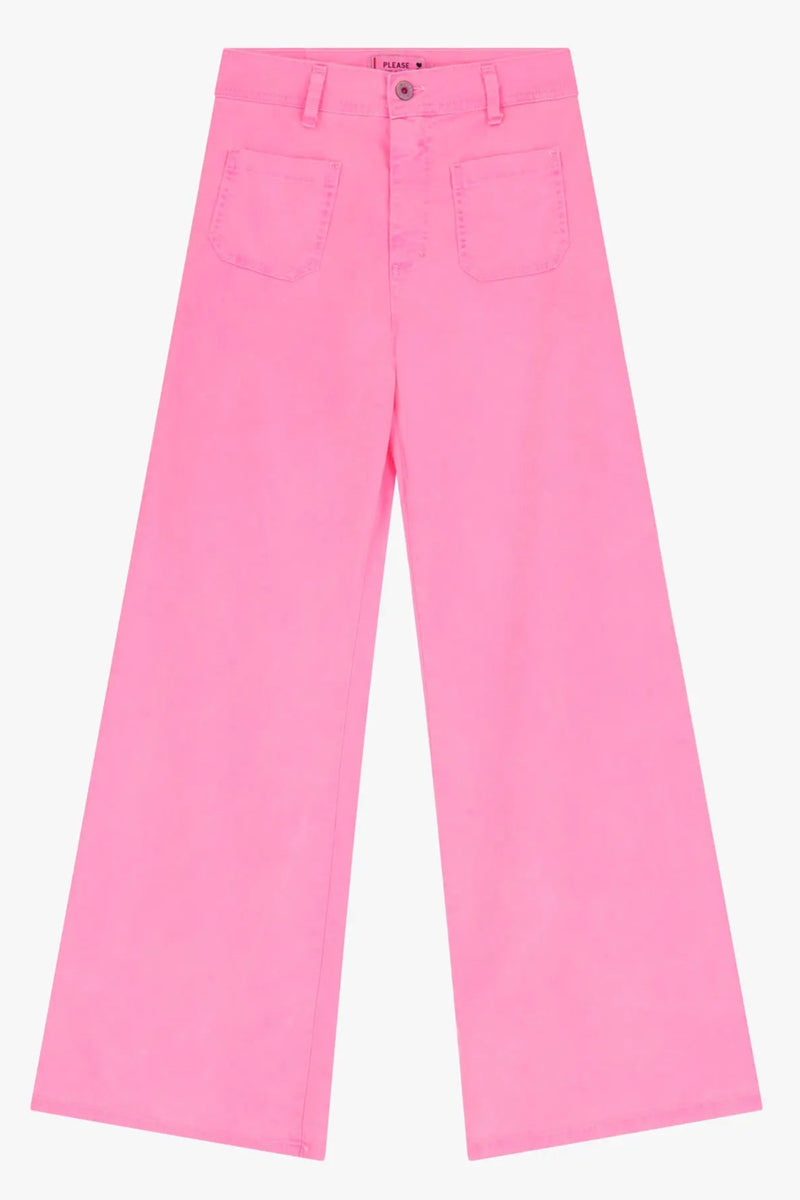 Jean large Please poches avants Fuxia Fluo