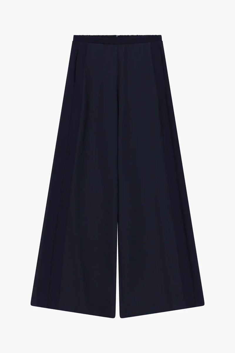 Pantalon Palazzo Imperial bande satin Blu