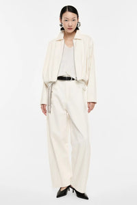 Pantalon Large Imperial avec ceinture et chaîne Panna