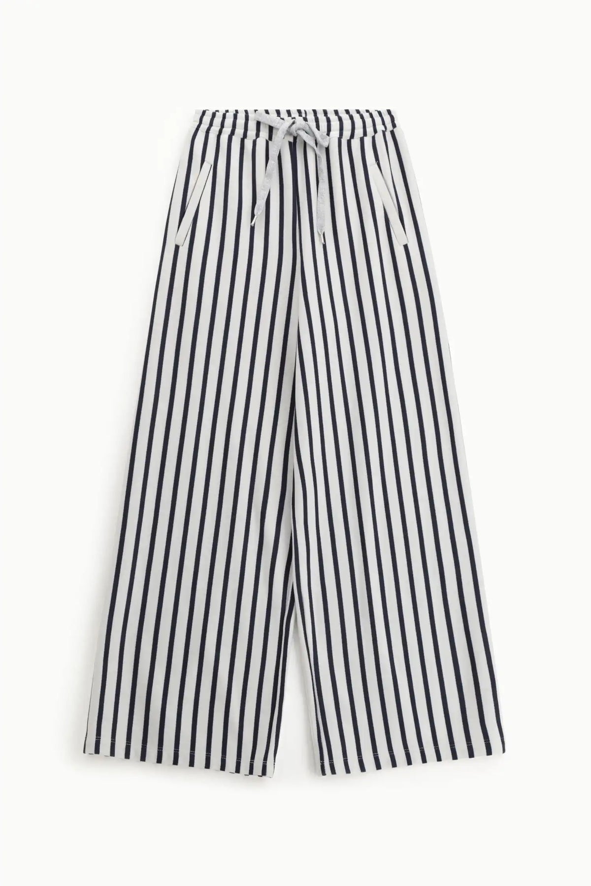 Pantalon large rayé Dixie Panna/Blu