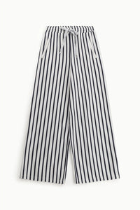 Pantalon large rayé Dixie Panna/Blu