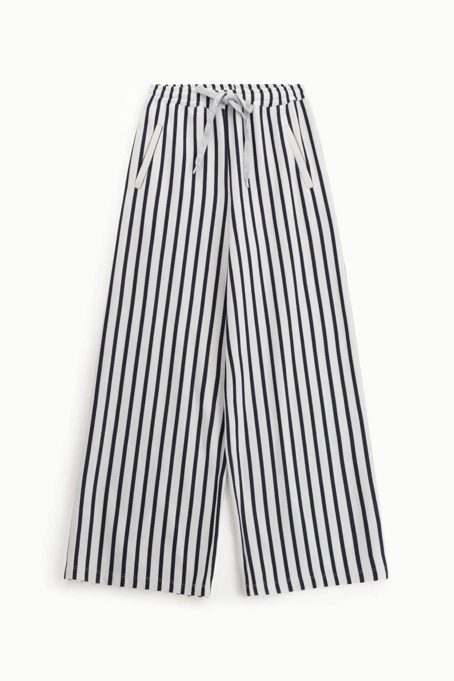Pantalon large rayé Dixie Panna/Blu