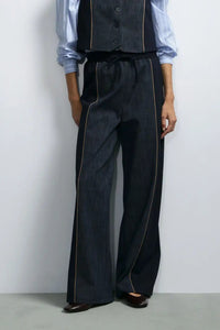 Pantalon large Imperial Blu Denim