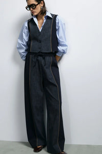 Pantalon large Imperial Blu Denim