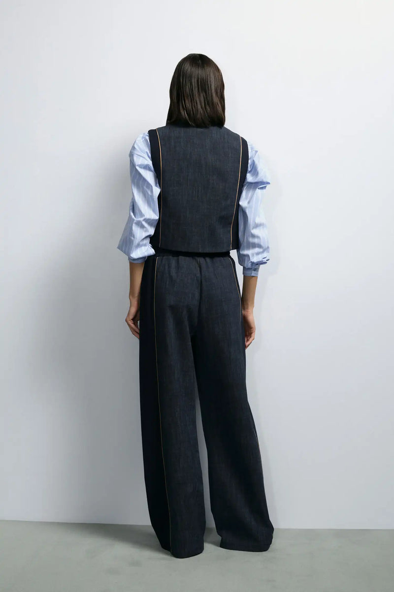 Pantalon large Imperial Blu Denim