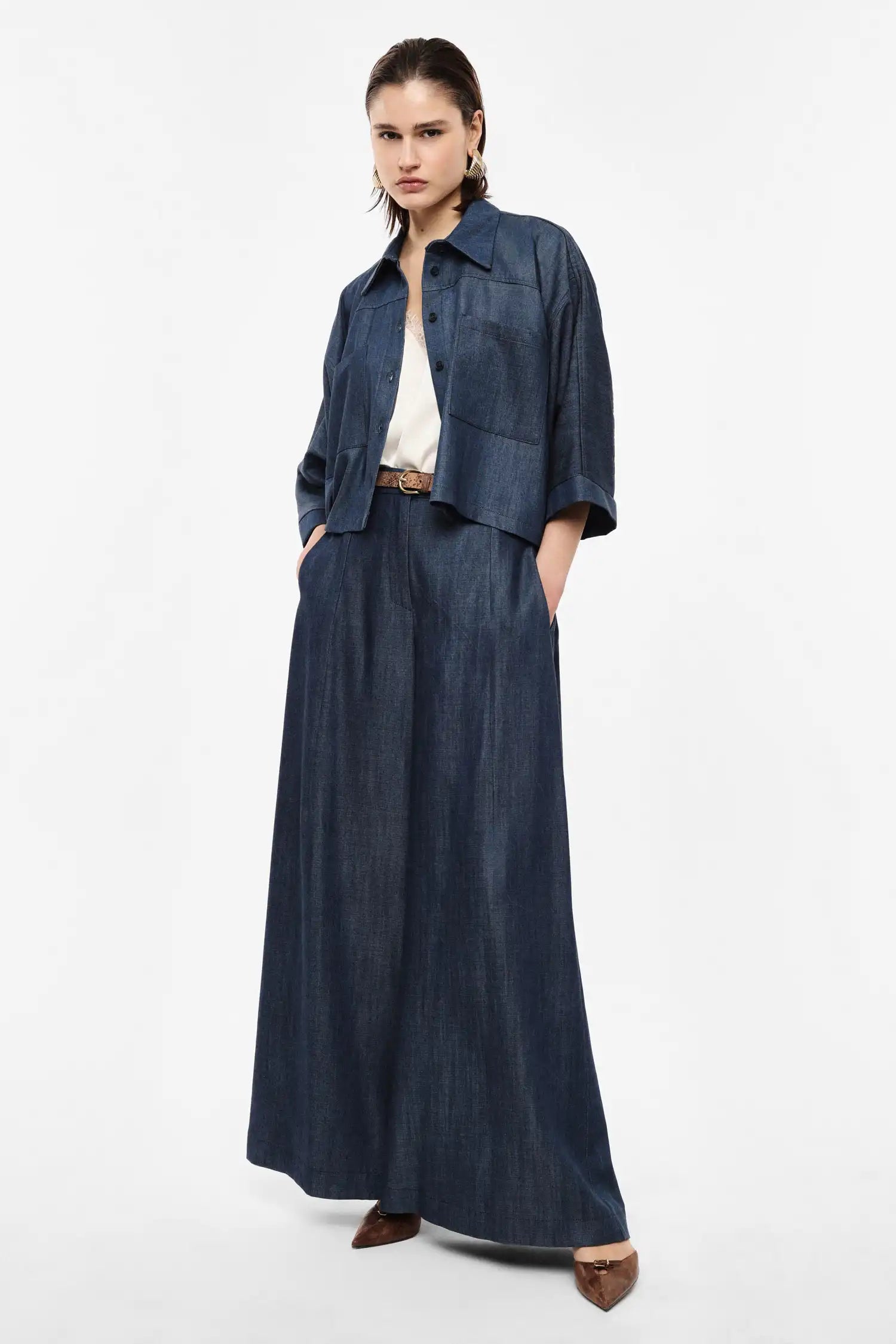 Pantalon Large Imperial Blu Denim