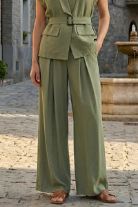 Pantalon large Dixie Salvia