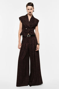 Pantalon Large Imperial Ceinture Léopard Moro