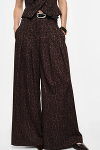 Pantalon Large Imperial Ceinture Léopard Moro