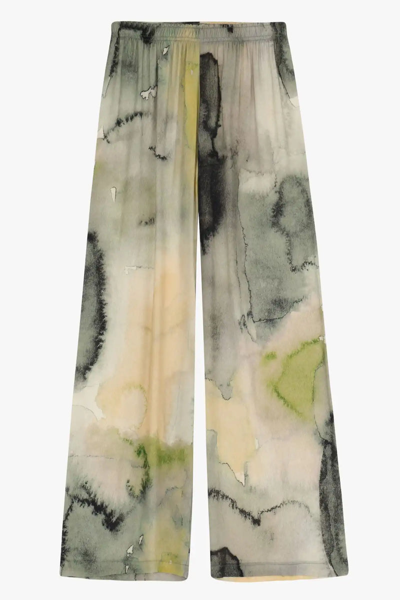 Pantalon Palazzo Imperial Imprimé Beige/Militare