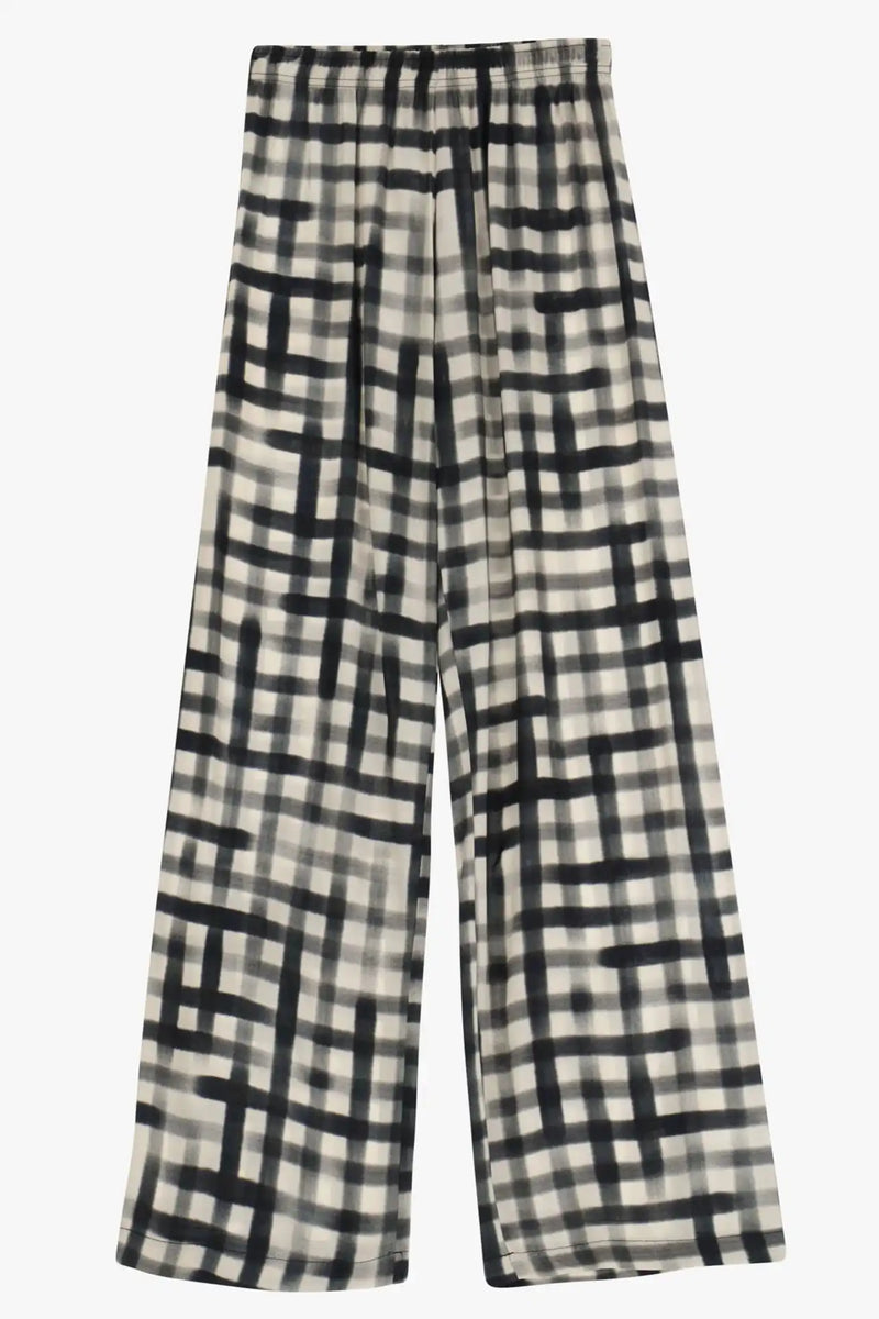 Pantalon Palazzo Imperial Carreaux Bianco/Nero
