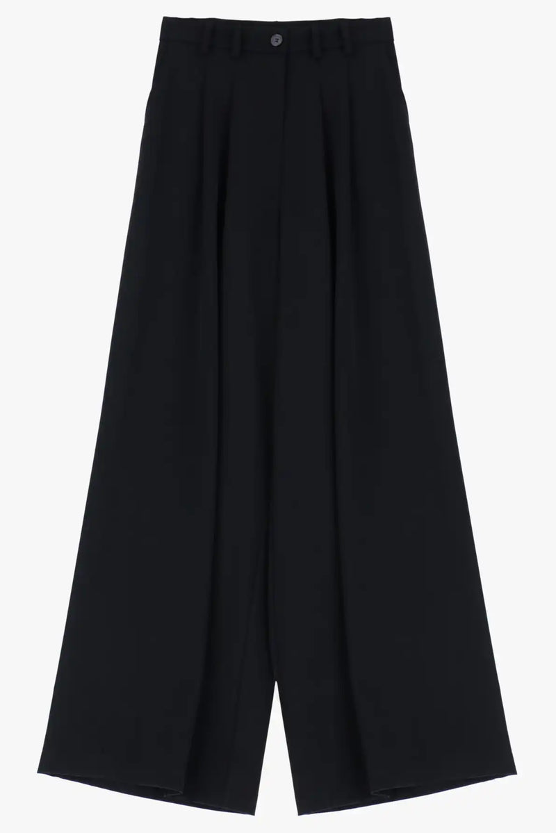 Pantalon large Please à pinces Nero