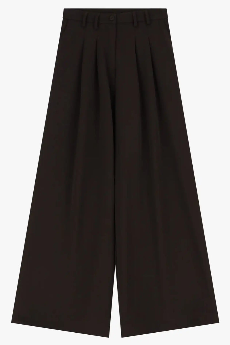 Pantalon large Please à pinces Cioccolato