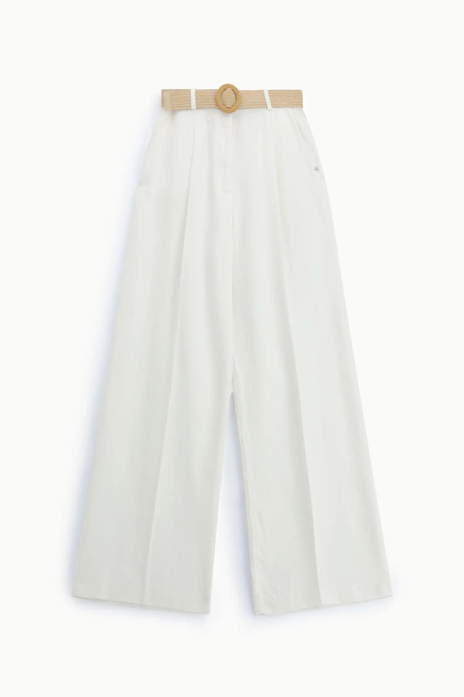 Pantalon Palazzo Please avec ceinture Panna
