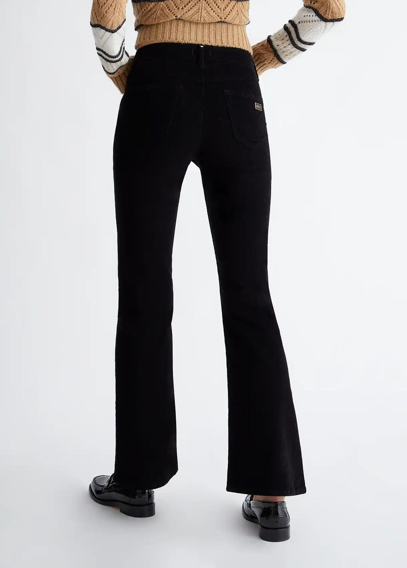 Pantalon Bootcut Liu Jo en velours Nero
