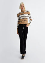 Pantalon Bootcut Liu Jo en velours Nero