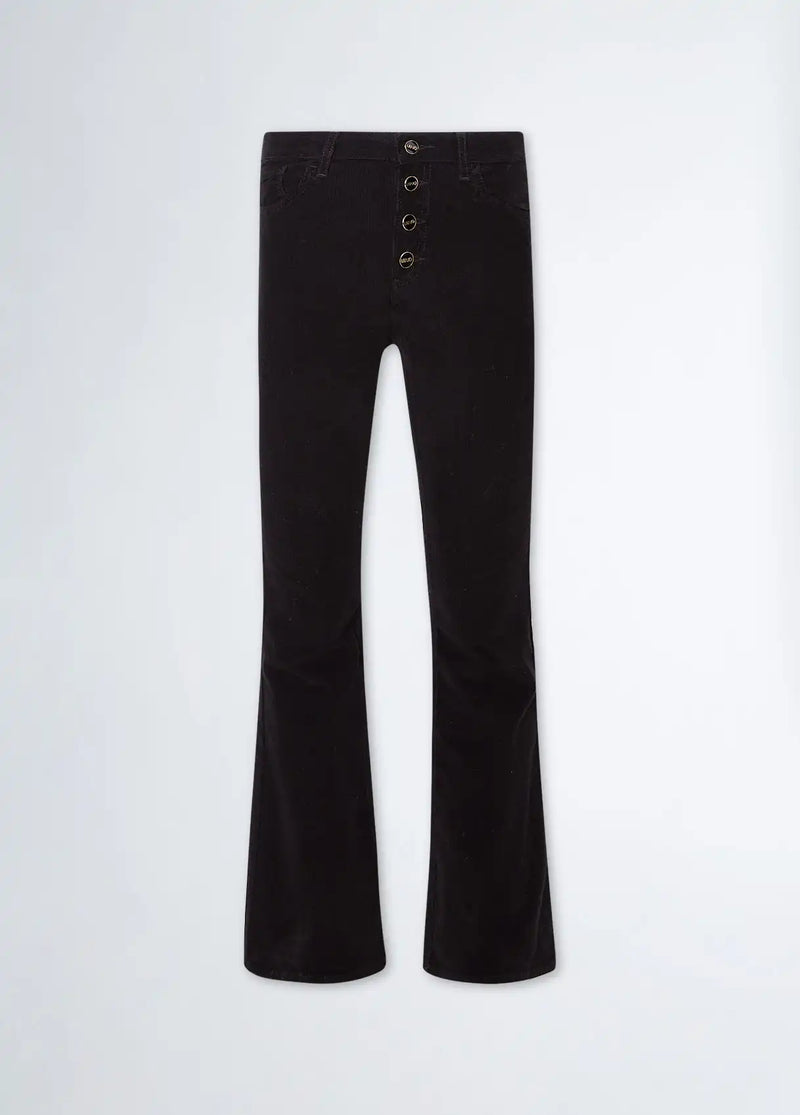 Pantalon Bootcut Liu Jo en velours Nero