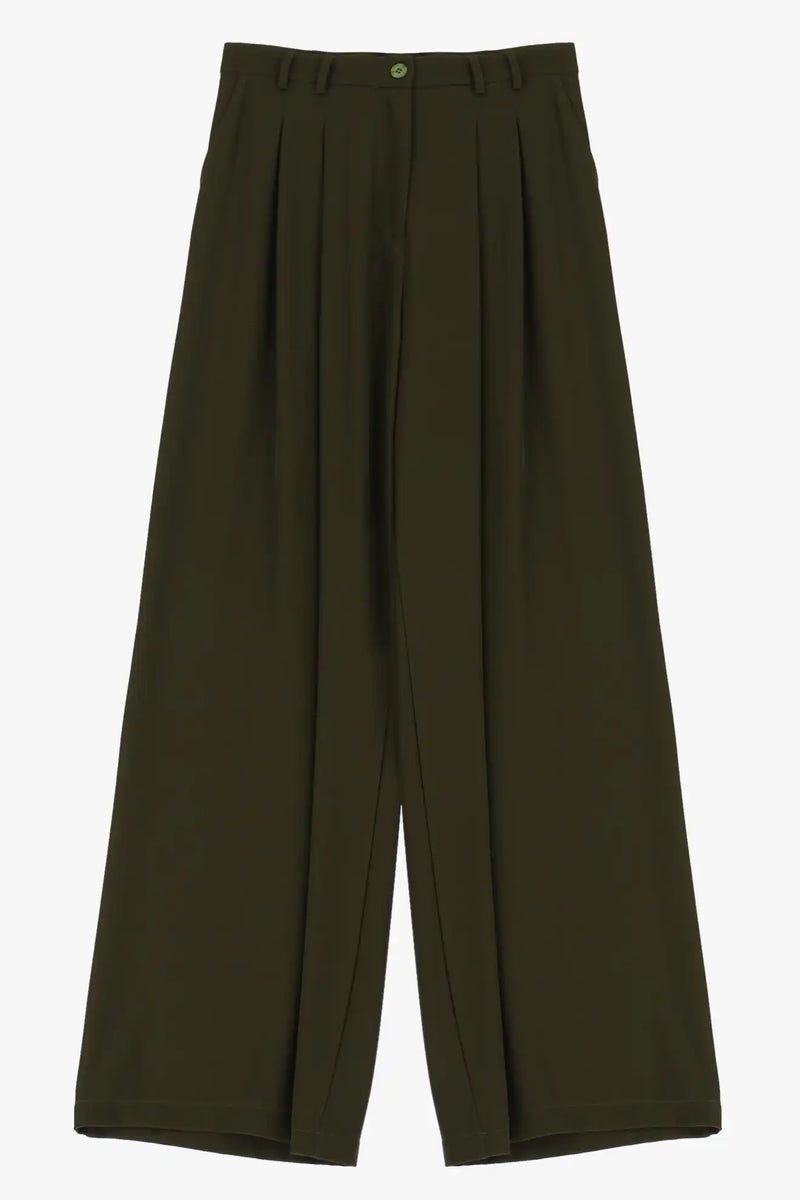 Pantalon Palazzo Please Pinces Loden