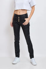 Pantalon Place du Jour Enduit Noir