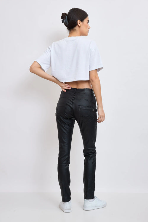 Pantalon Place du Jour Enduit Noir