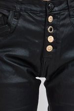 Pantalon Place du Jour Enduit Noir