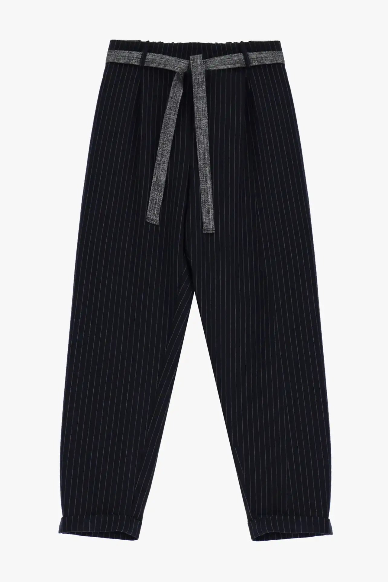 PLEASE Chino Pants with Blu Stripe Belt FREE Delivery Boutique Access Nykita