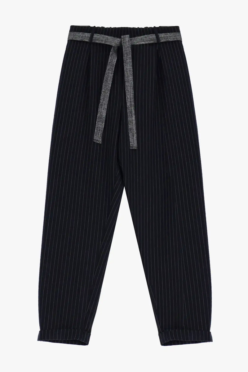 Pantalon Chino Please avec Ceinture Rayures Blu
