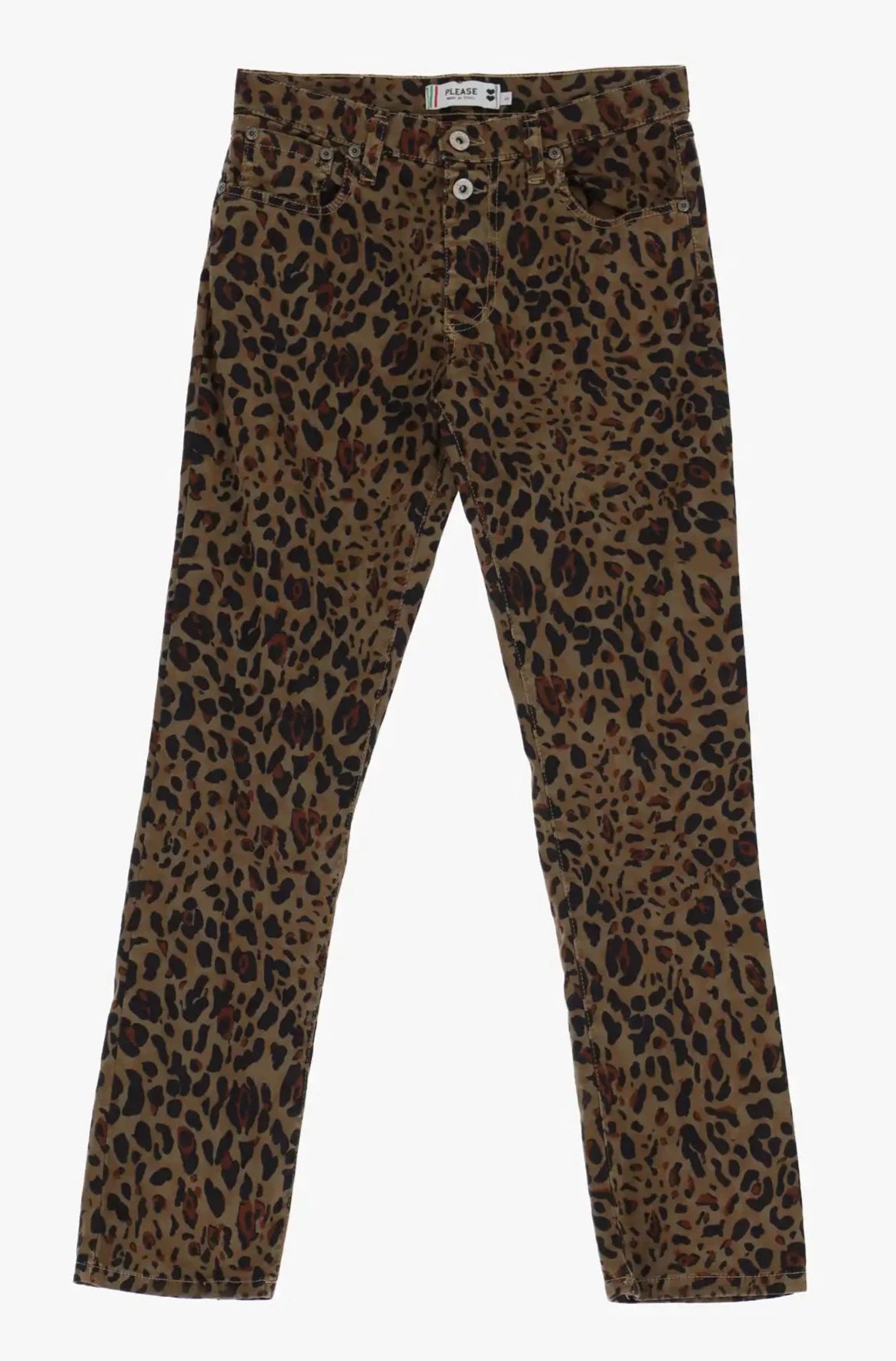 Pantalon PLEASE Imprime Leopard Vintage Camel Livraison GRATUITE Boutique Access Nykita