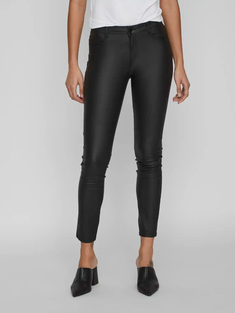 Pantalon Enduit Vila Vicommit Black