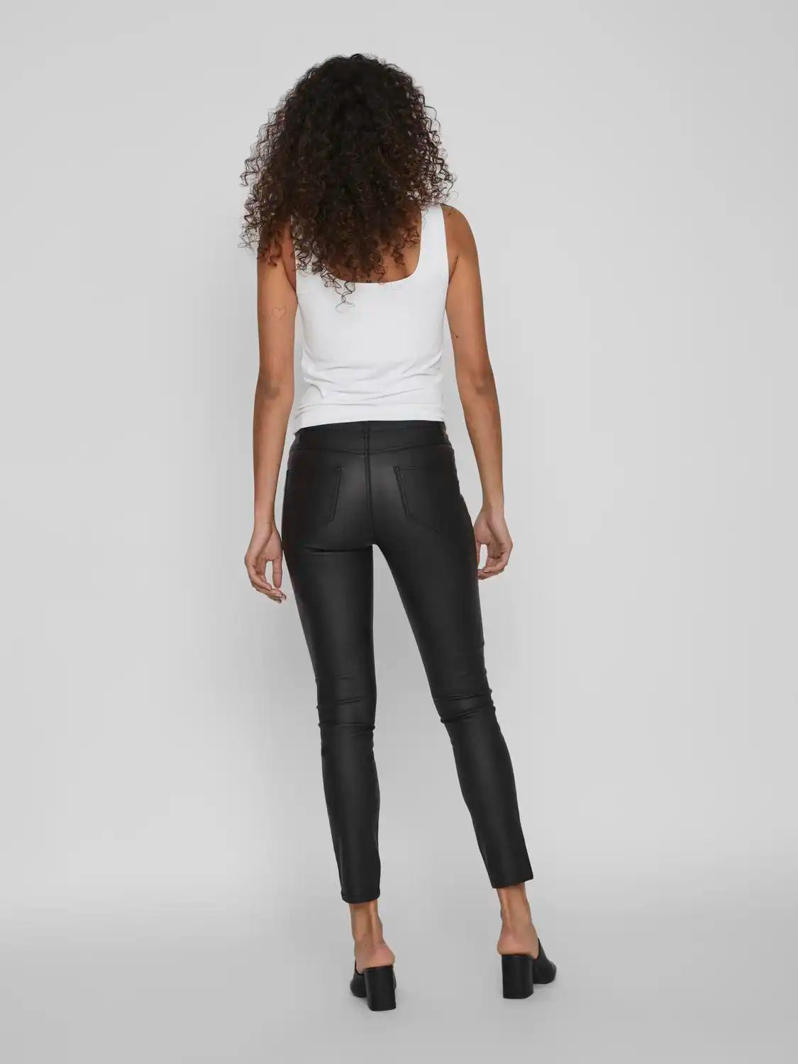 Pantalon Enduit Vila Vicommit Black