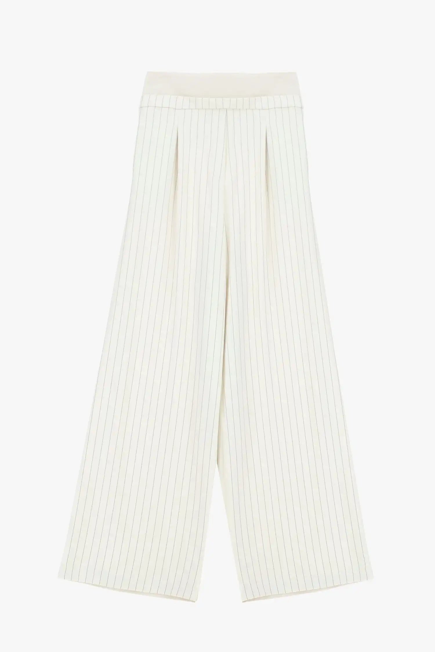 Pantalon taille élastique rayé Imperial Panna