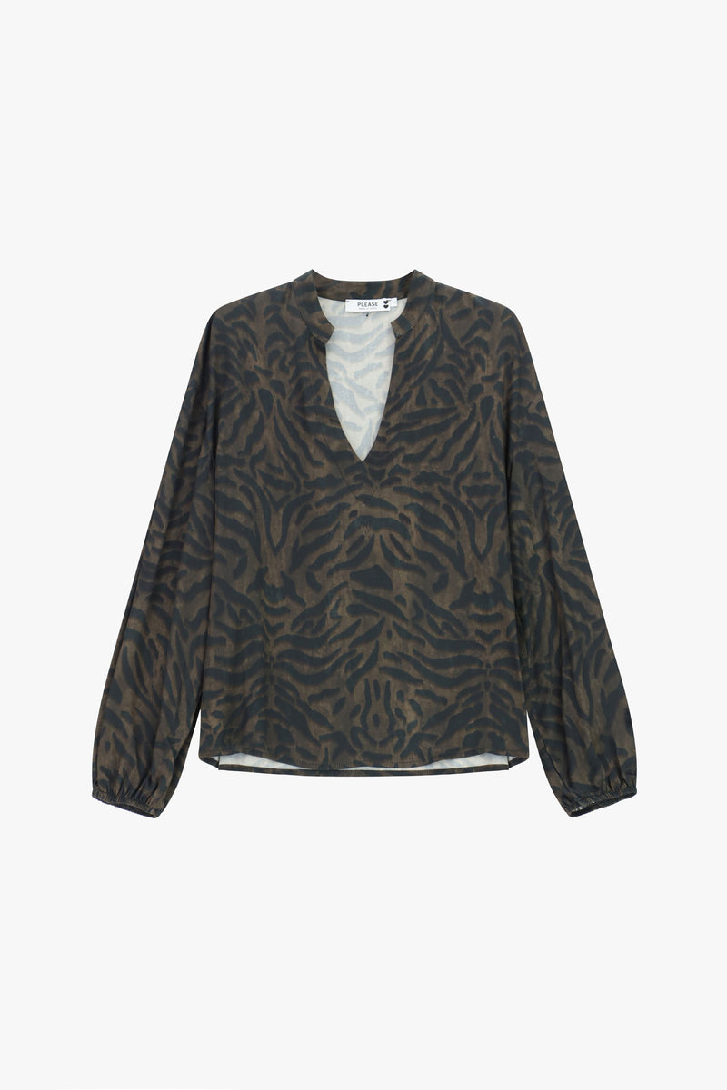 Blouse Please motif animalier Moro