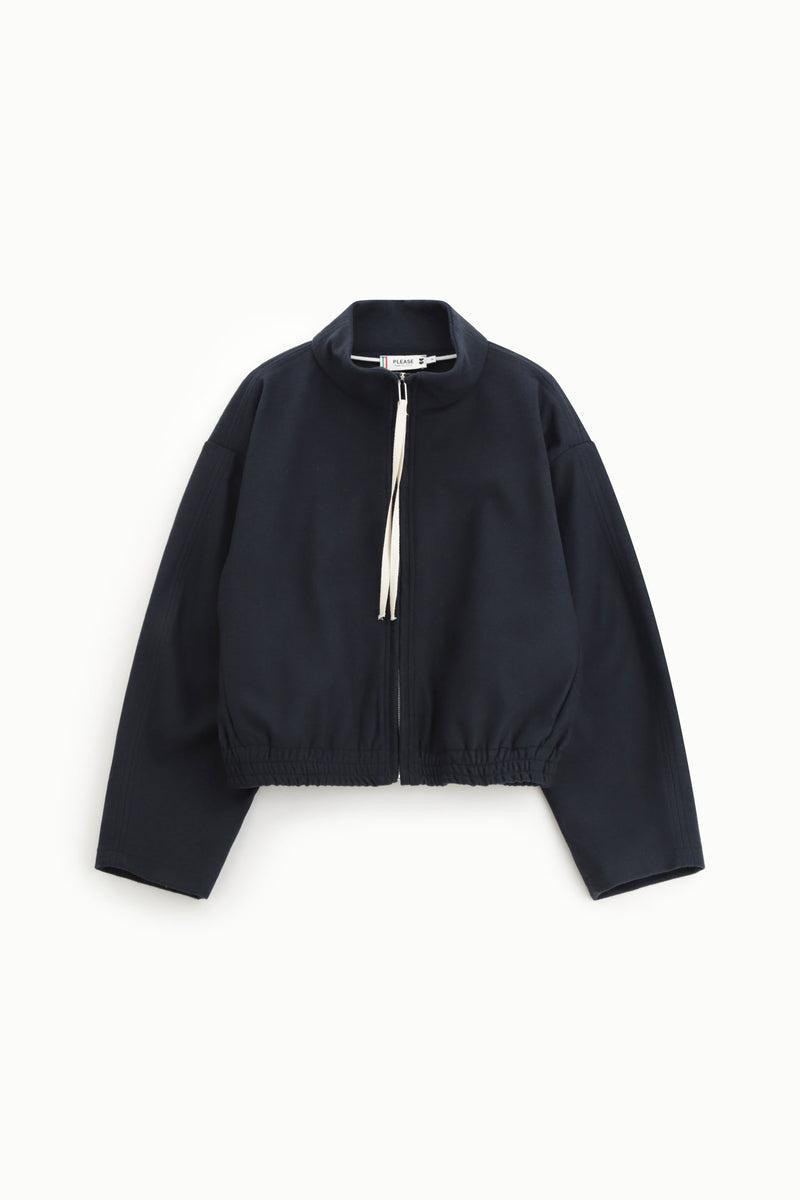 Blouson Please zipper en jersey molleton