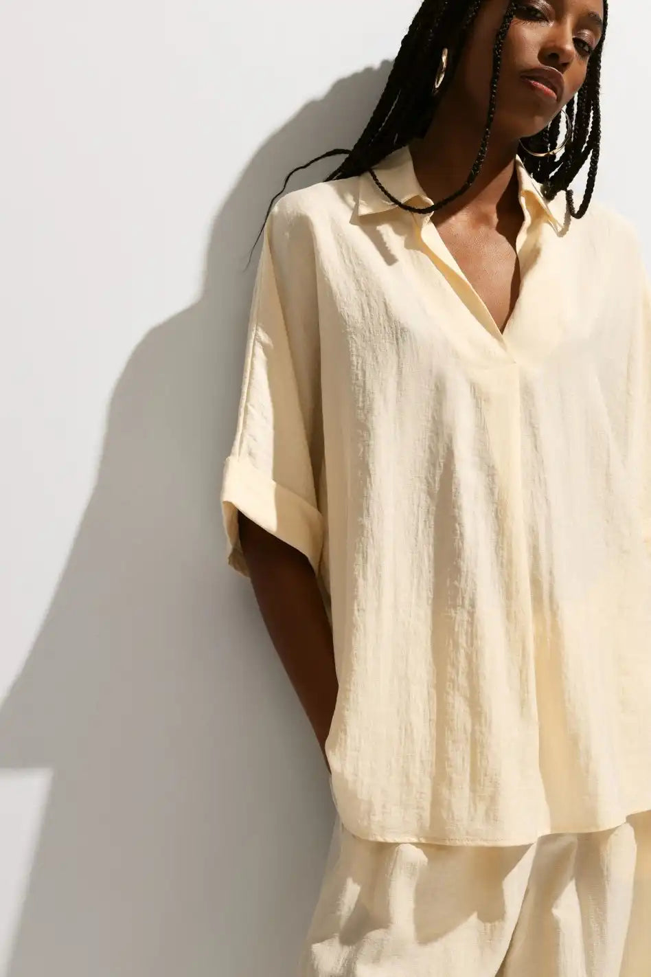 Chemise Please en tissu gaufré Chantilly