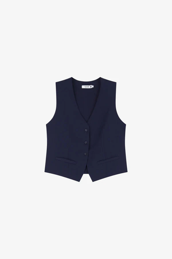 Gilet Please court blu