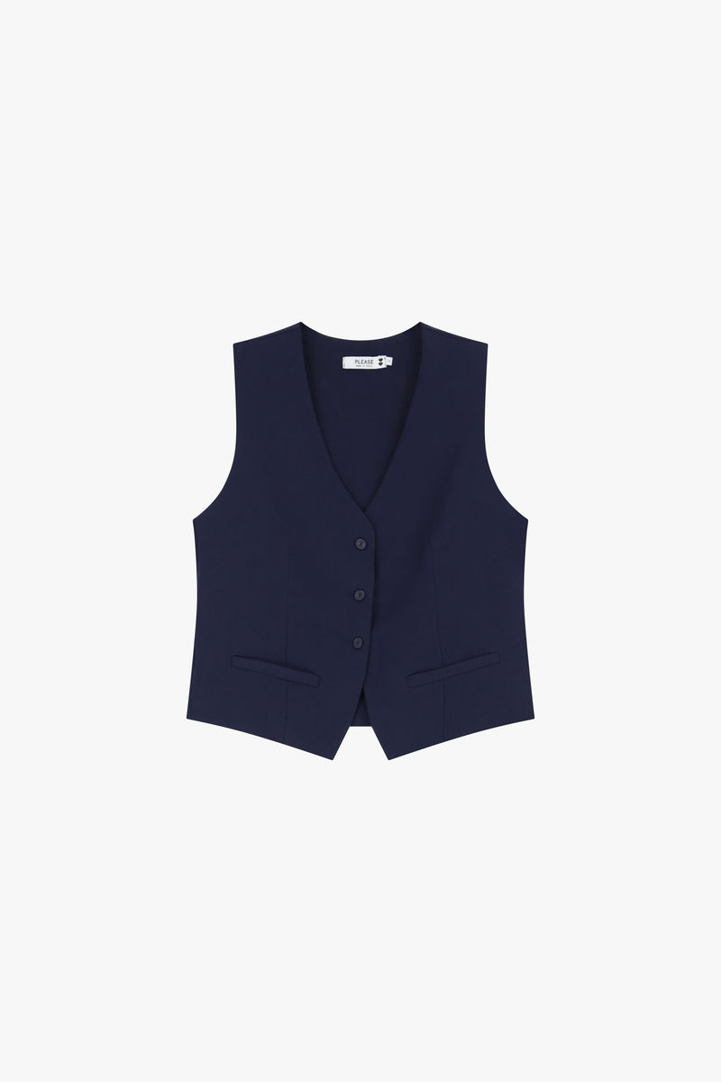 Gilet Please rayure Blu