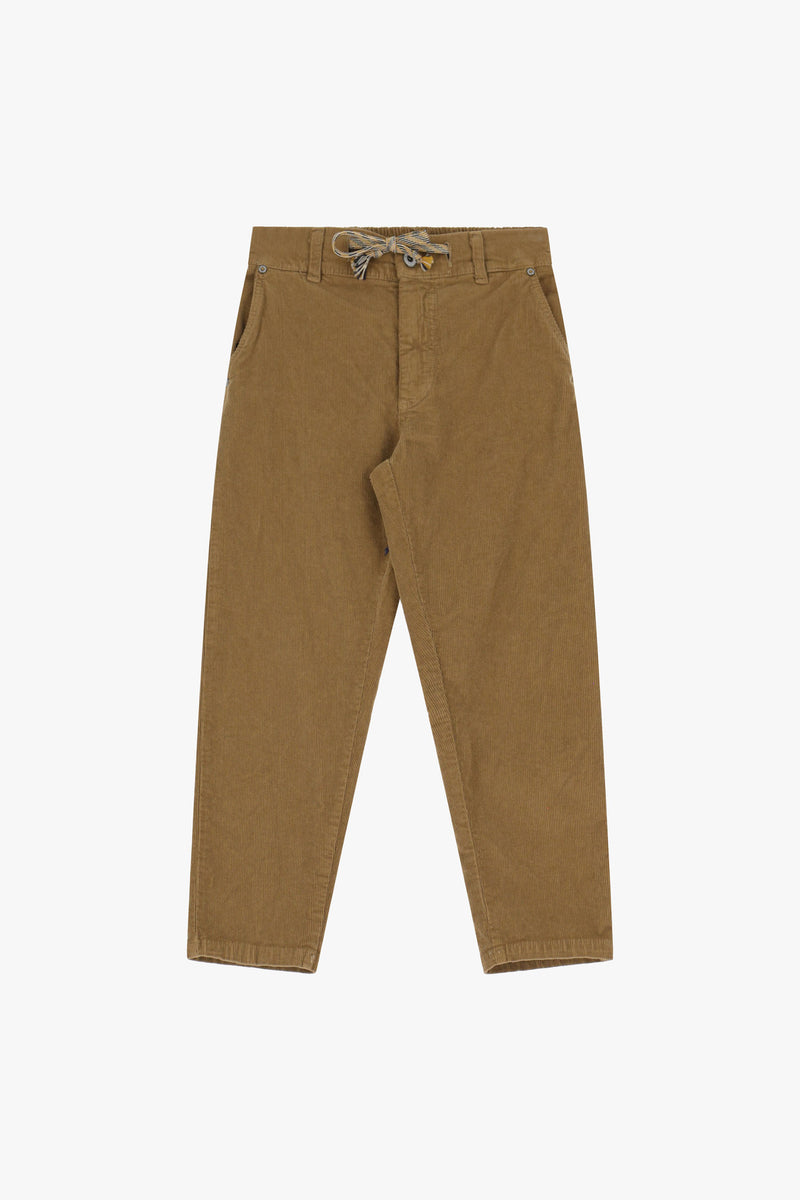 Pantalon Please coupe droite velours Vintage Camel
