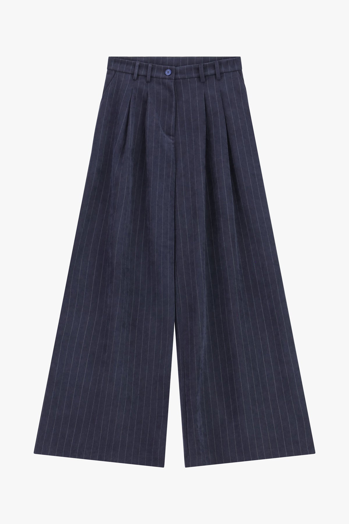 Pantalon large Please rayures fines Blu