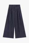 Pantalon large Please rayures fines Blu