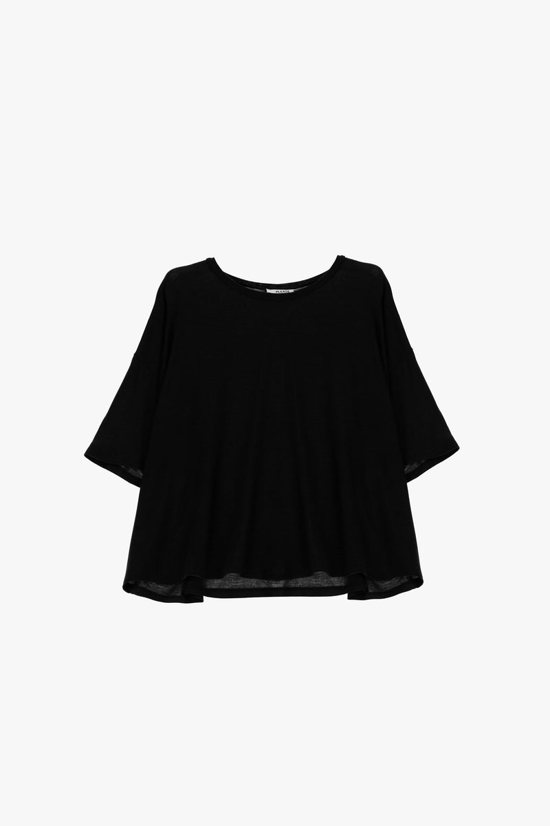 T-shirt Please ample manches courtes Nero