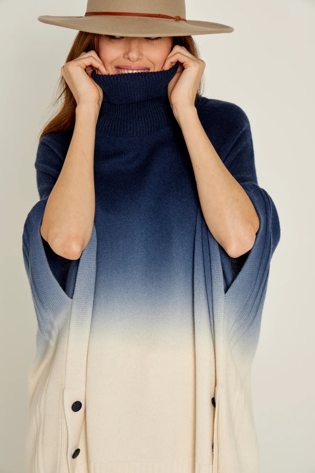 Pull Poncho Five Blend Navy