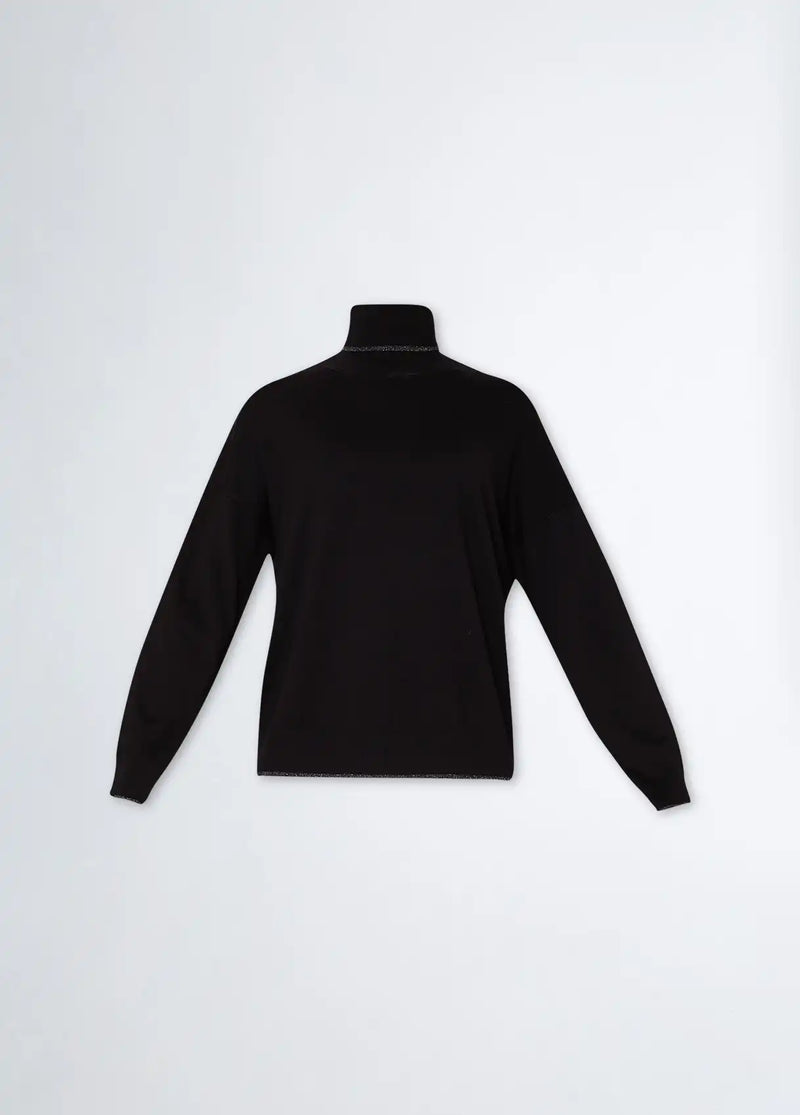 Pull Liu Jo col roulé Ecoconçu Nero