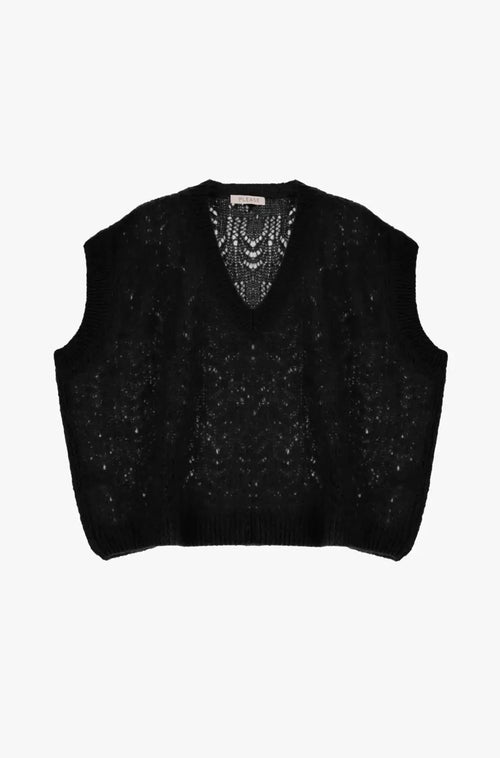 Pull Please sans manche Nero